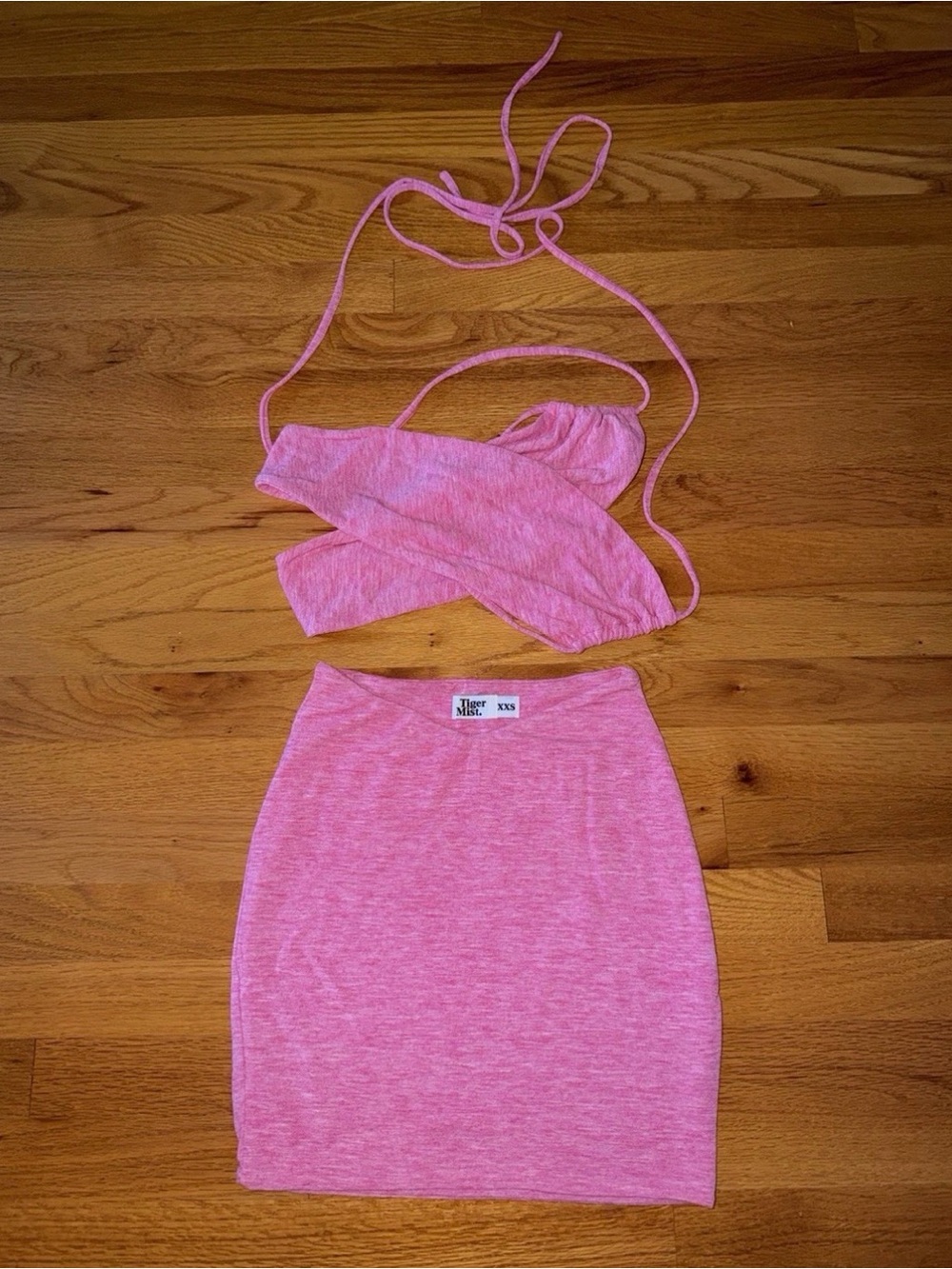 Tiger Mist Cancun Pink Women’s Two Piece Going Out Matching Outfit Set Size XXS